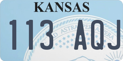 KS license plate 113AQJ