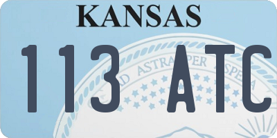 KS license plate 113ATC