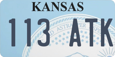 KS license plate 113ATK