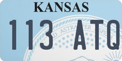 KS license plate 113ATQ