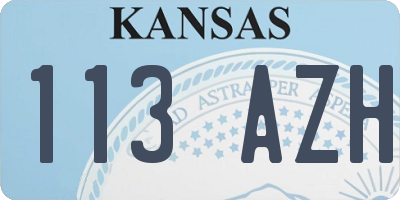KS license plate 113AZH