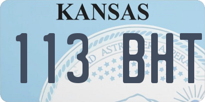 KS license plate 113BHT