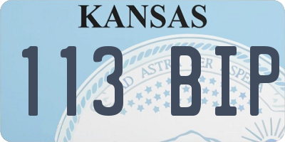 KS license plate 113BIP