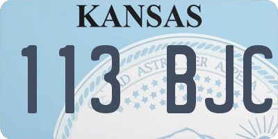 KS license plate 113BJC
