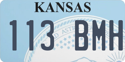 KS license plate 113BMH