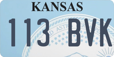 KS license plate 113BVK