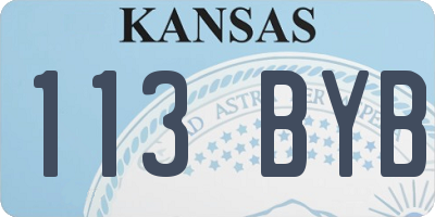 KS license plate 113BYB