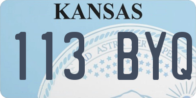 KS license plate 113BYQ
