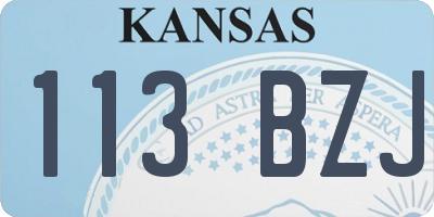 KS license plate 113BZJ