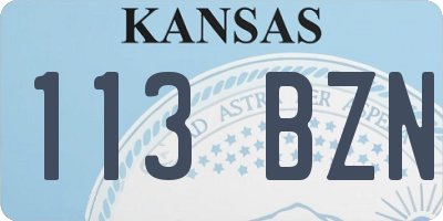 KS license plate 113BZN