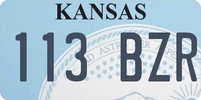 KS license plate 113BZR