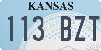 KS license plate 113BZT