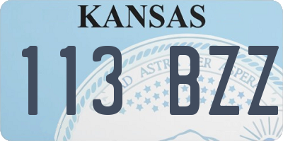 KS license plate 113BZZ