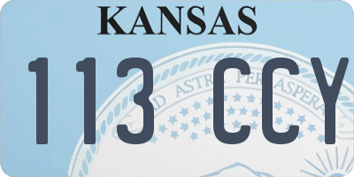 KS license plate 113CCY