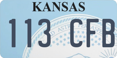 KS license plate 113CFB