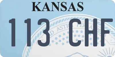 KS license plate 113CHF