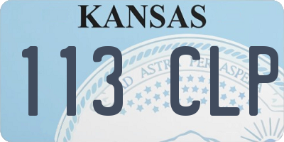 KS license plate 113CLP