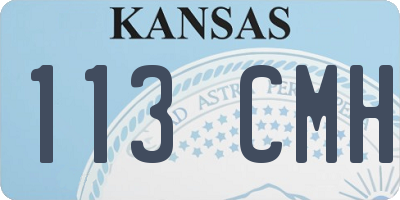 KS license plate 113CMH