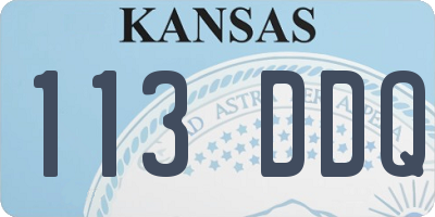 KS license plate 113DDQ
