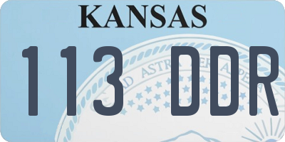 KS license plate 113DDR