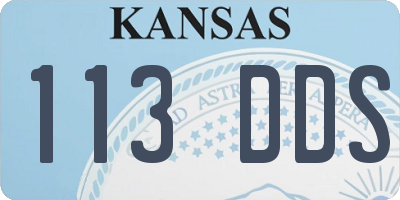 KS license plate 113DDS