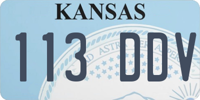 KS license plate 113DDV