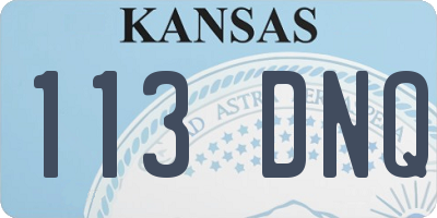 KS license plate 113DNQ