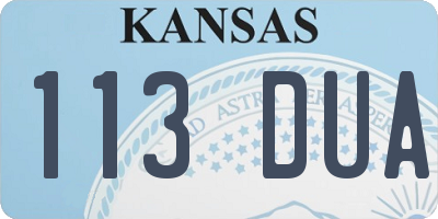KS license plate 113DUA
