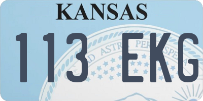 KS license plate 113EKG