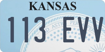 KS license plate 113EVV