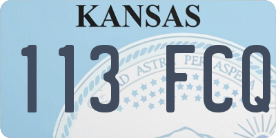 KS license plate 113FCQ