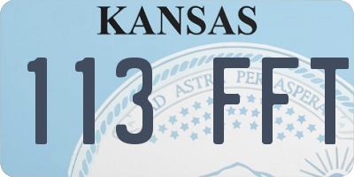 KS license plate 113FFT