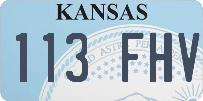 KS license plate 113FHV