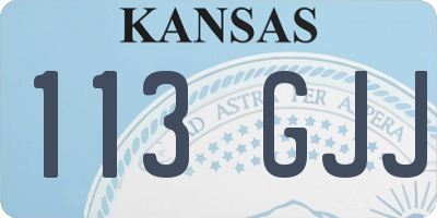 KS license plate 113GJJ