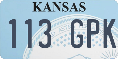 KS license plate 113GPK