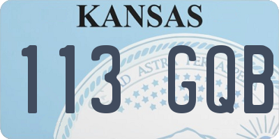 KS license plate 113GQB