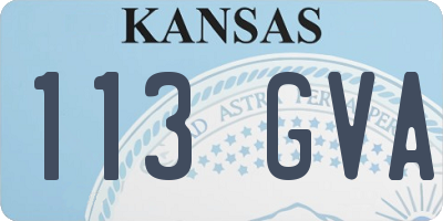 KS license plate 113GVA