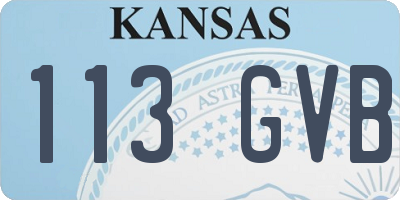 KS license plate 113GVB