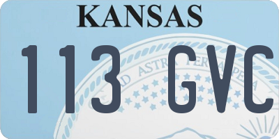 KS license plate 113GVC