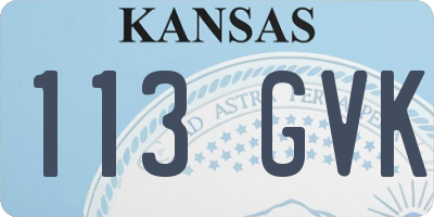 KS license plate 113GVK