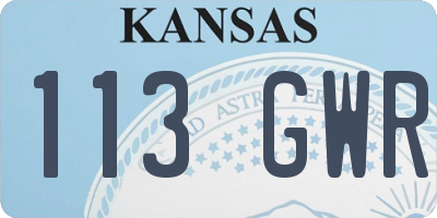 KS license plate 113GWR