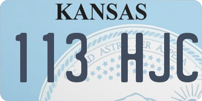 KS license plate 113HJC