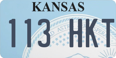 KS license plate 113HKT