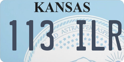 KS license plate 113ILR