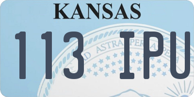 KS license plate 113IPU
