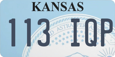 KS license plate 113IQP