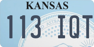 KS license plate 113IQT