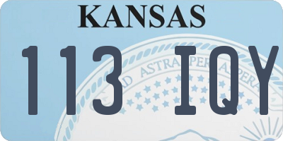 KS license plate 113IQY