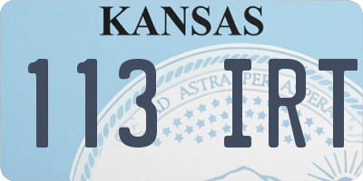 KS license plate 113IRT