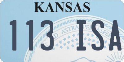 KS license plate 113ISA